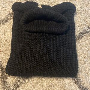 SHEIN Black cable knit Tneck sweater